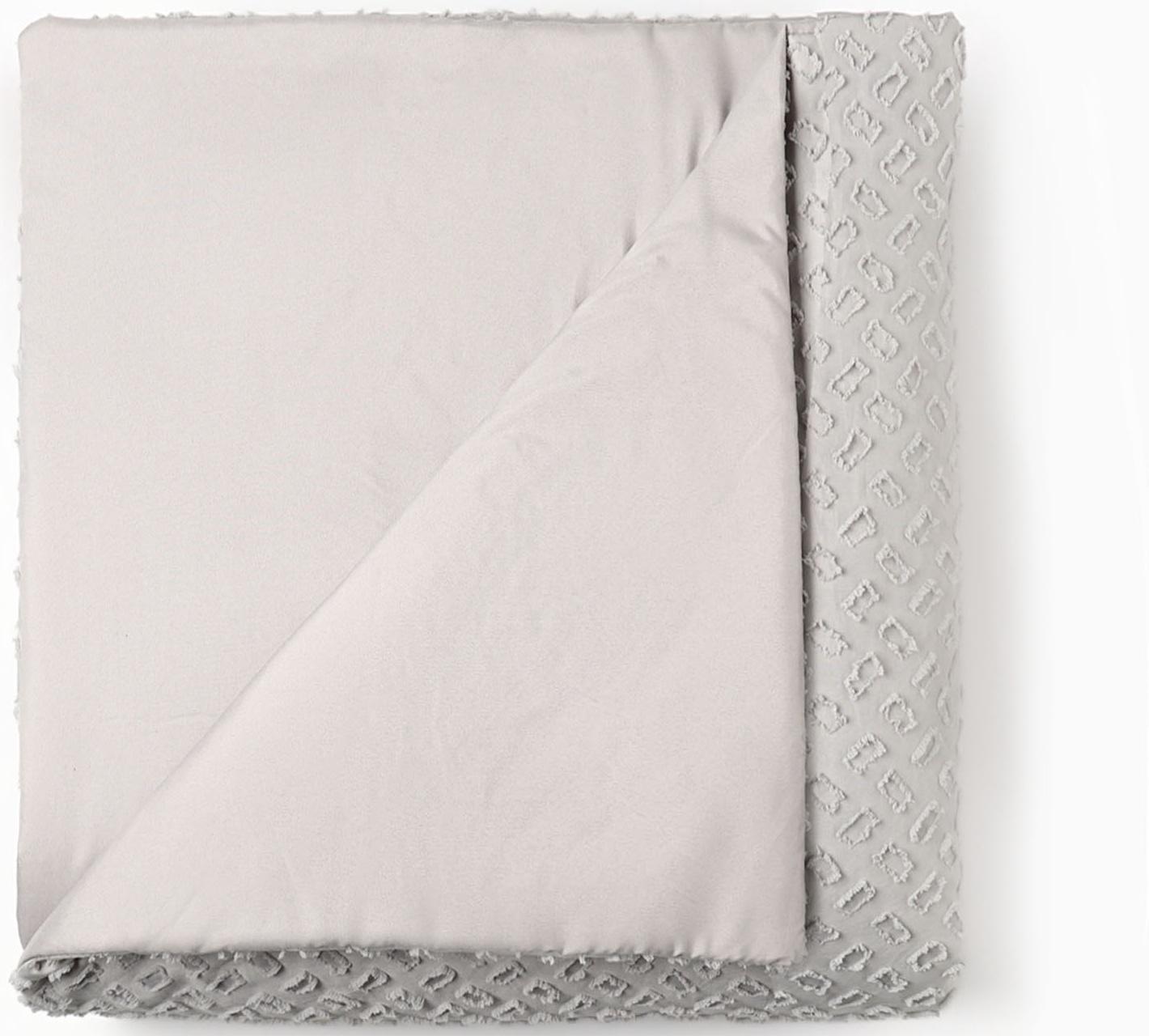 Покрывало LoveLife Tufting: Квадрат цв.серый, 150*220±5см, микрофайбер, 100% п/э