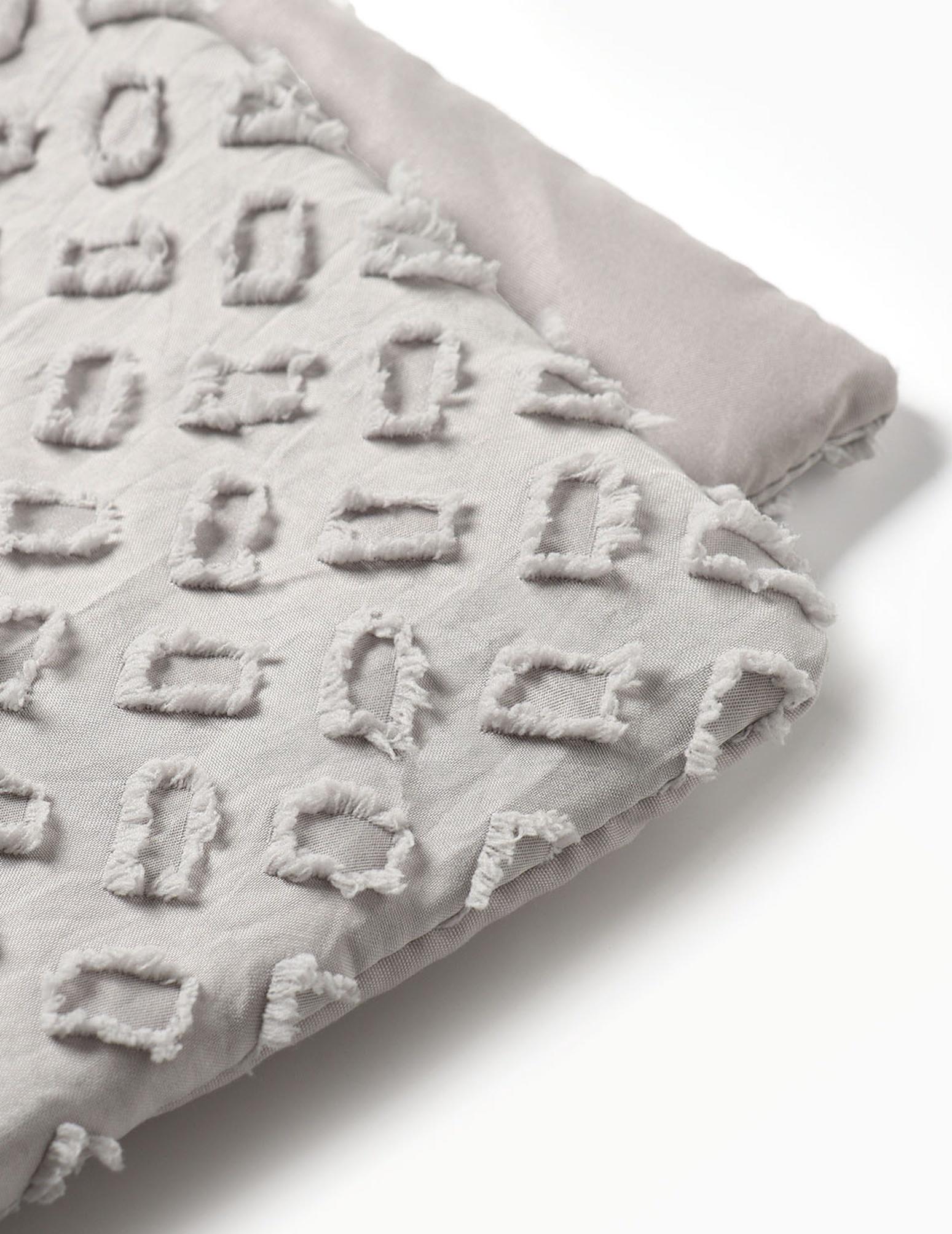 Покрывало LoveLife Tufting: Квадрат цв.серый, 150*220±5см, микрофайбер, 100% п/э