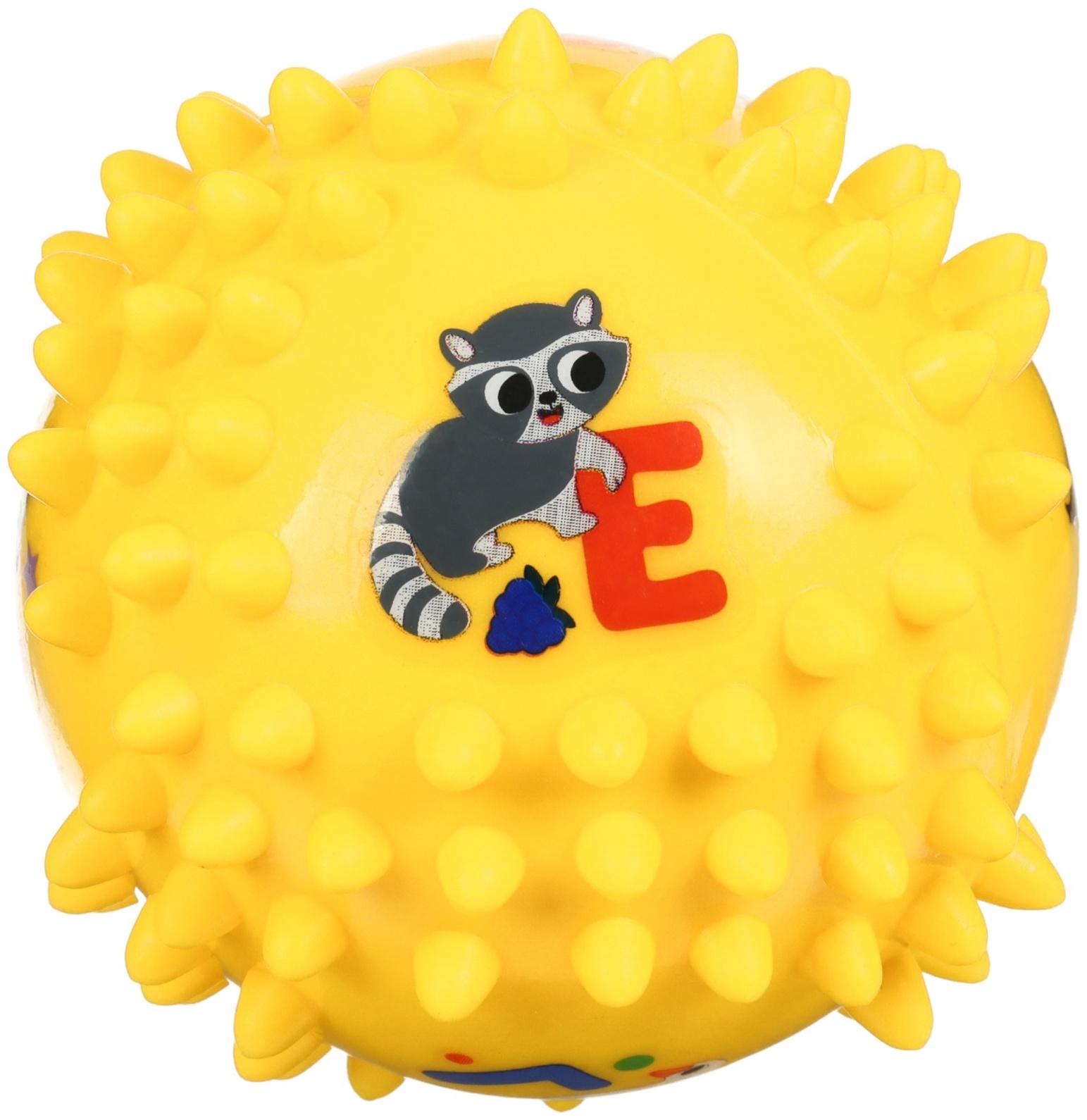 Развивающий тактильный мячик Крошка Я «Ежик», ø9 см, с пищалкой, от 6 мес., в пакете