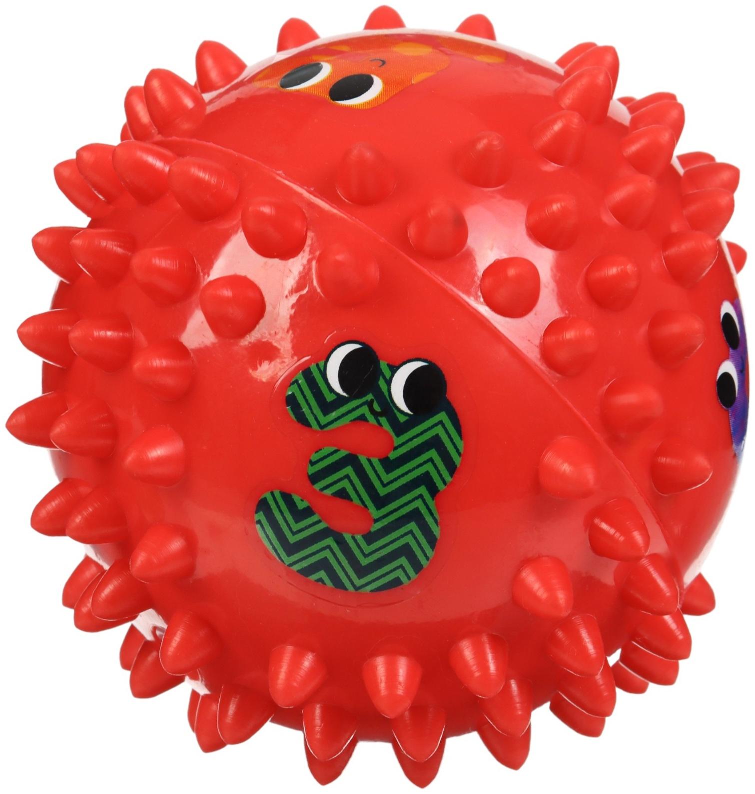 Развивающий тактильный мячик Крошка Я «Ежик», ø9 см, с пищалкой, от 6 мес., в пакете