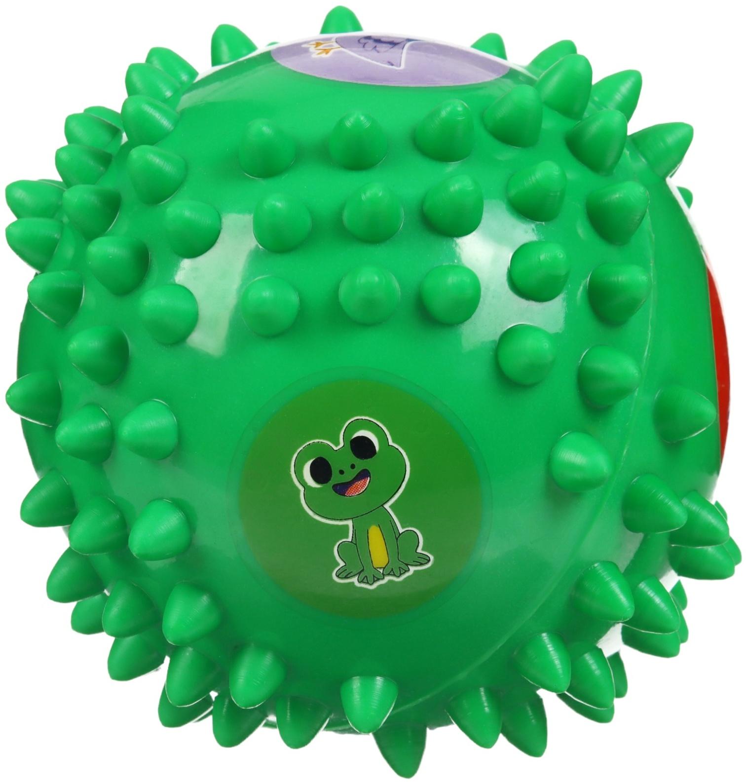 Развивающий тактильный мячик Крошка Я «Ежик», ø9 см, с пищалкой, от 6 мес., в пакете