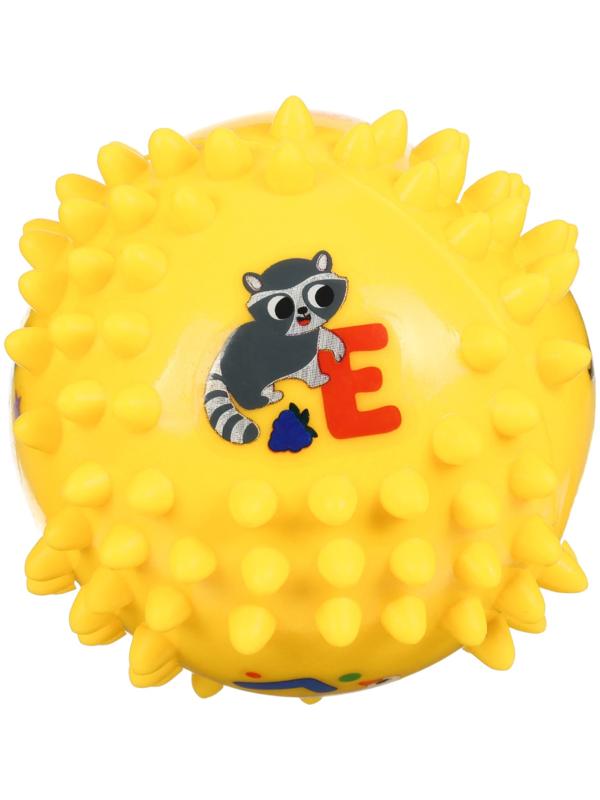 Развивающий тактильный мячик Крошка Я «Ежик», ø9 см, с пищалкой, от 6 мес., в пакете