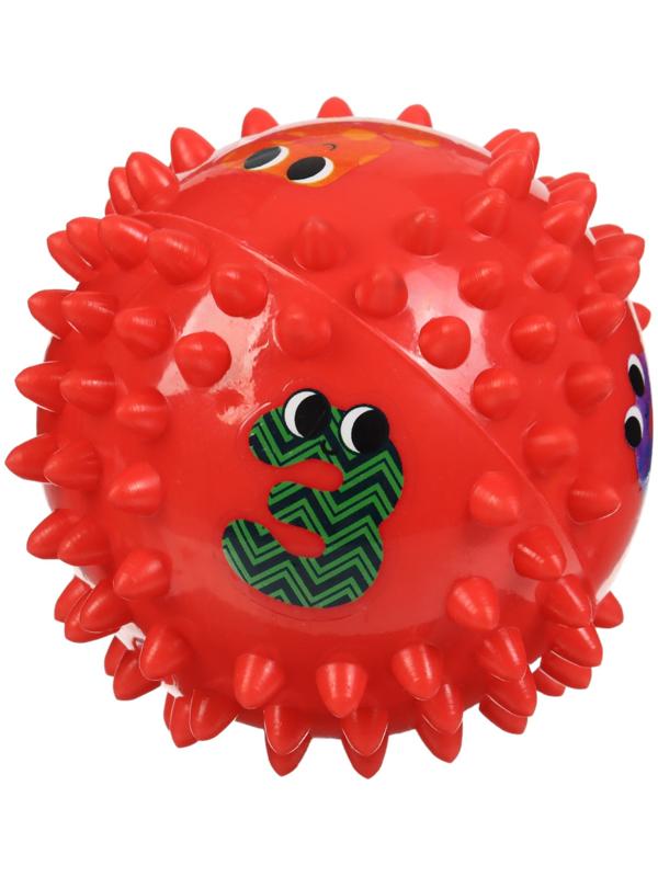 Развивающий тактильный мячик Крошка Я «Ежик», ø9 см, с пищалкой, от 6 мес., в пакете