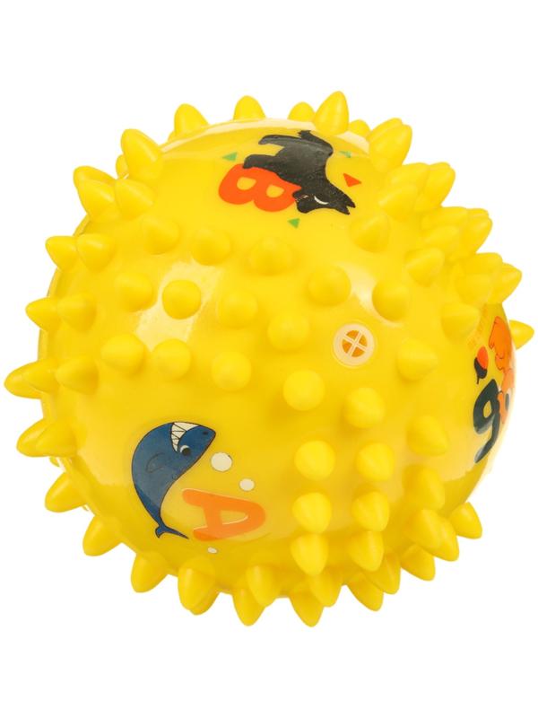 Развивающий тактильный мячик Крошка Я «Ежик», ø9 см, с пищалкой, от 6 мес., в пакете