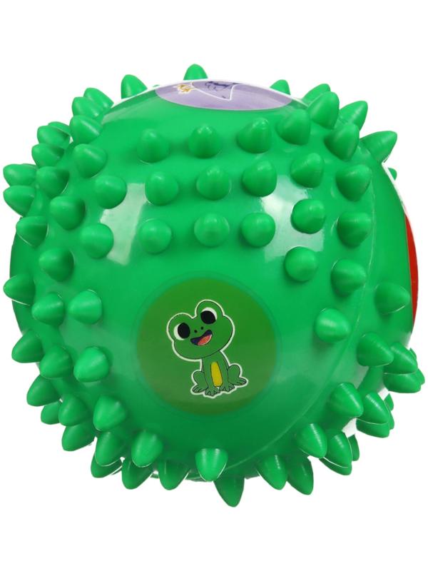 Развивающий тактильный мячик Крошка Я «Ежик», ø9 см, с пищалкой, от 6 мес., в пакете