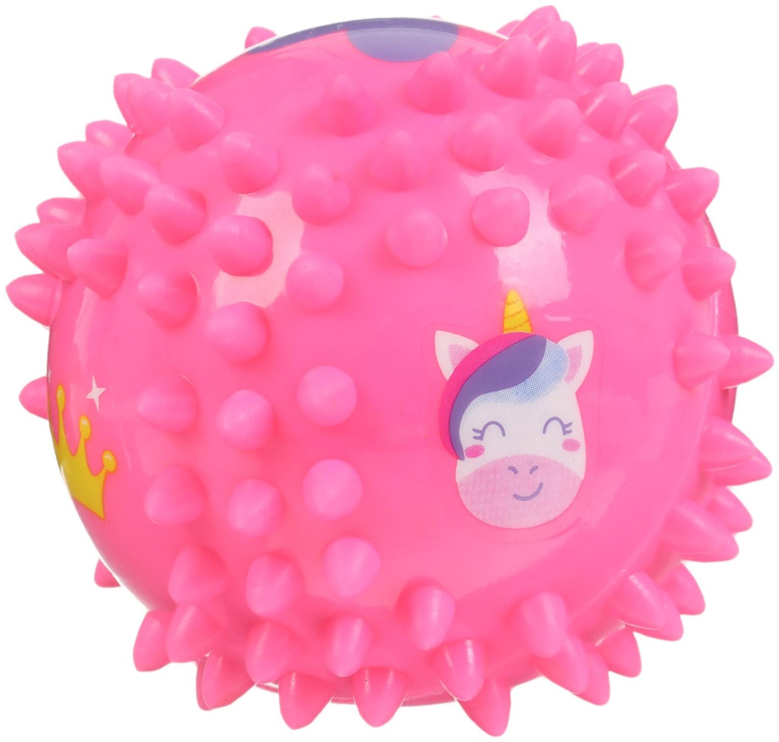 Развивающий тактильный мячик Крошка Я «Принцесса», ø9 см, с пищалкой, от 6 мес.