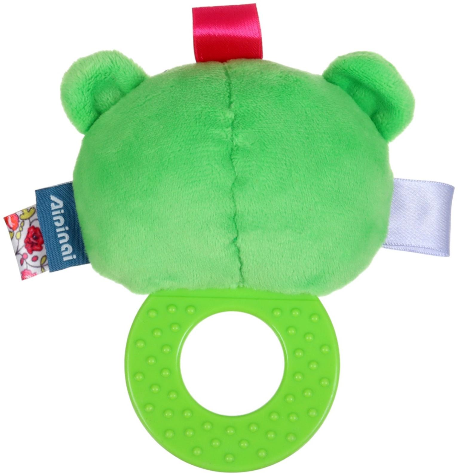 Погремушка мягкая с прорезывателем Крошка Я «Лягушонок», от 3 мес.