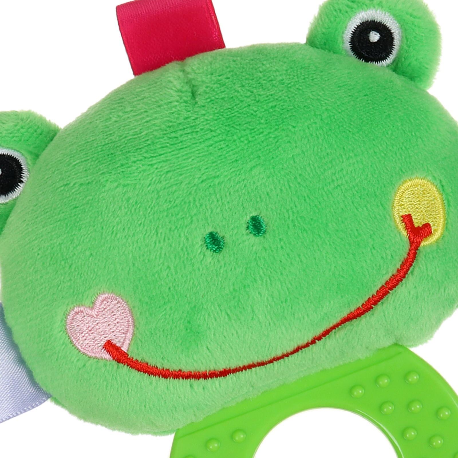 Погремушка мягкая с прорезывателем Крошка Я «Лягушонок», от 3 мес.