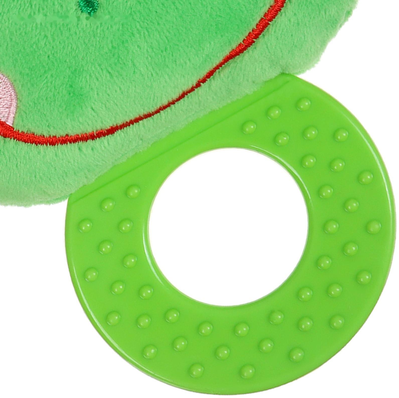 Погремушка мягкая с прорезывателем Крошка Я «Лягушонок», от 3 мес.