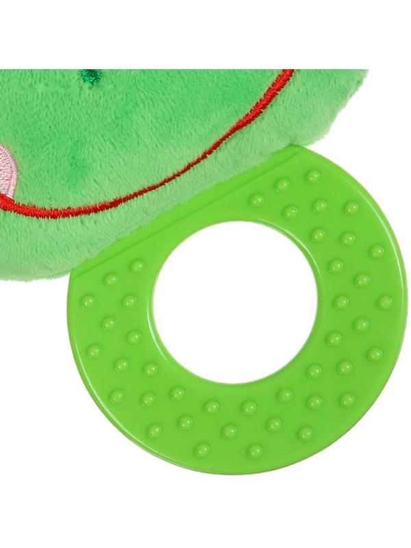 Погремушка мягкая с прорезывателем Крошка Я «Лягушонок», от 3 мес.