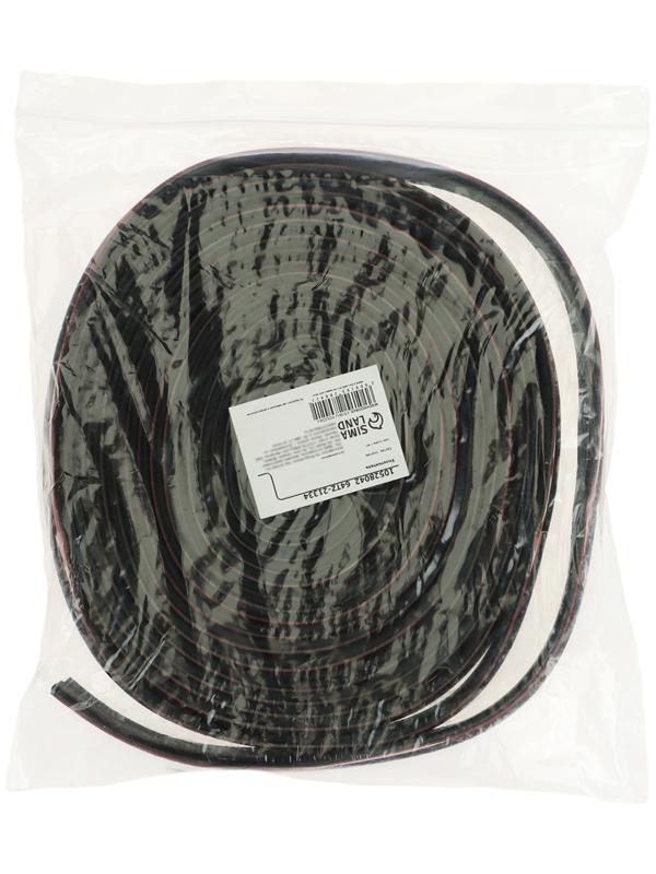 Уплотнитель двери в автомобиль, Z-образный, самоклеящийся, 5 м, черный