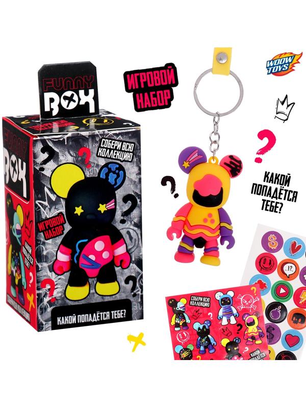 Игрушка - сюрприз Funny box «Мишки»: детский брелок, наклейки, карточка