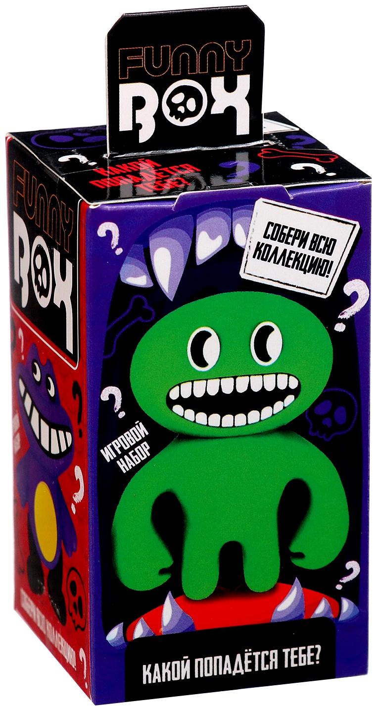 Игрушка - сюрприз Funny box «Монстрики»: детский брелок, наклейки, карточка