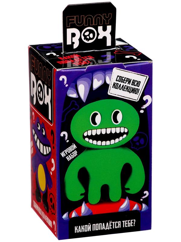 Игрушка - сюрприз Funny box «Монстрики»: детский брелок, наклейки, карточка
