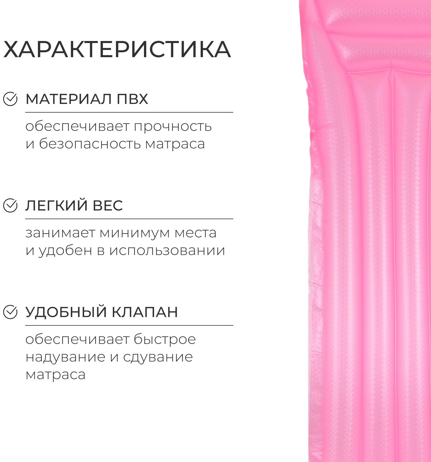 Матрас для плавания «На волне», надувной, 175 х 73 см