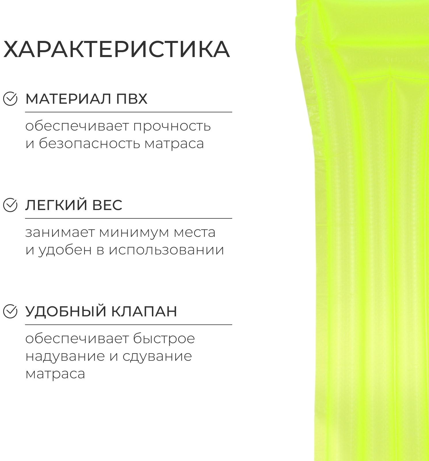 Матрас для плавания «На волне», надувной, 175 х 73 см