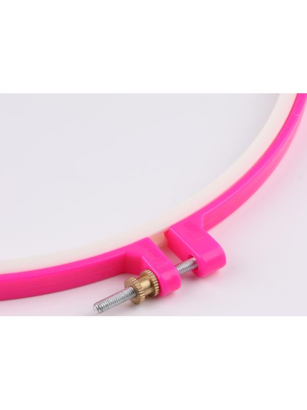 Пяльцы для вышивания, d = 26/28 см, цвет розовый