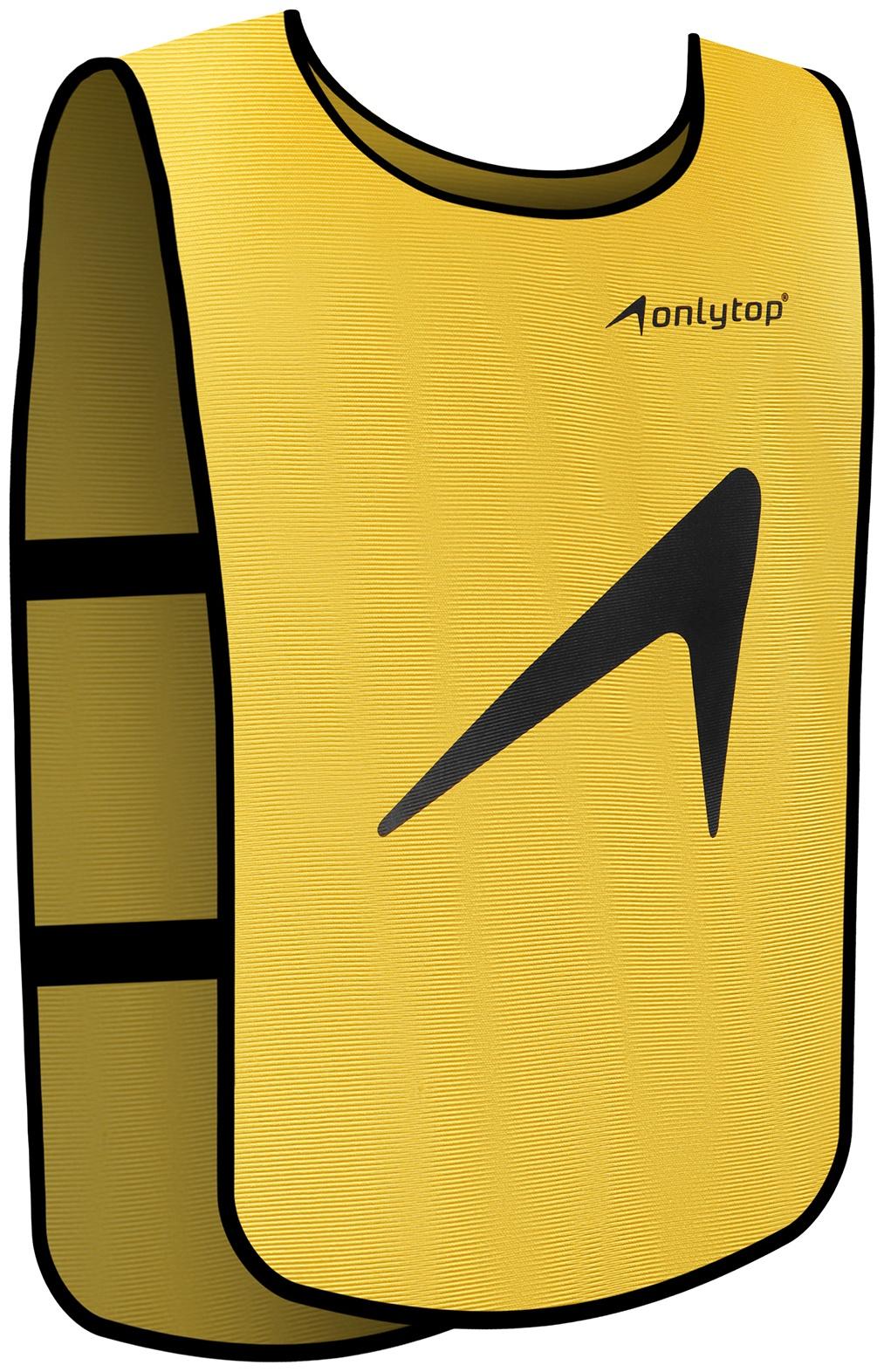 Манишка футбольная на резинке ONLYTOP, р. 50-56, цвет жёлтый