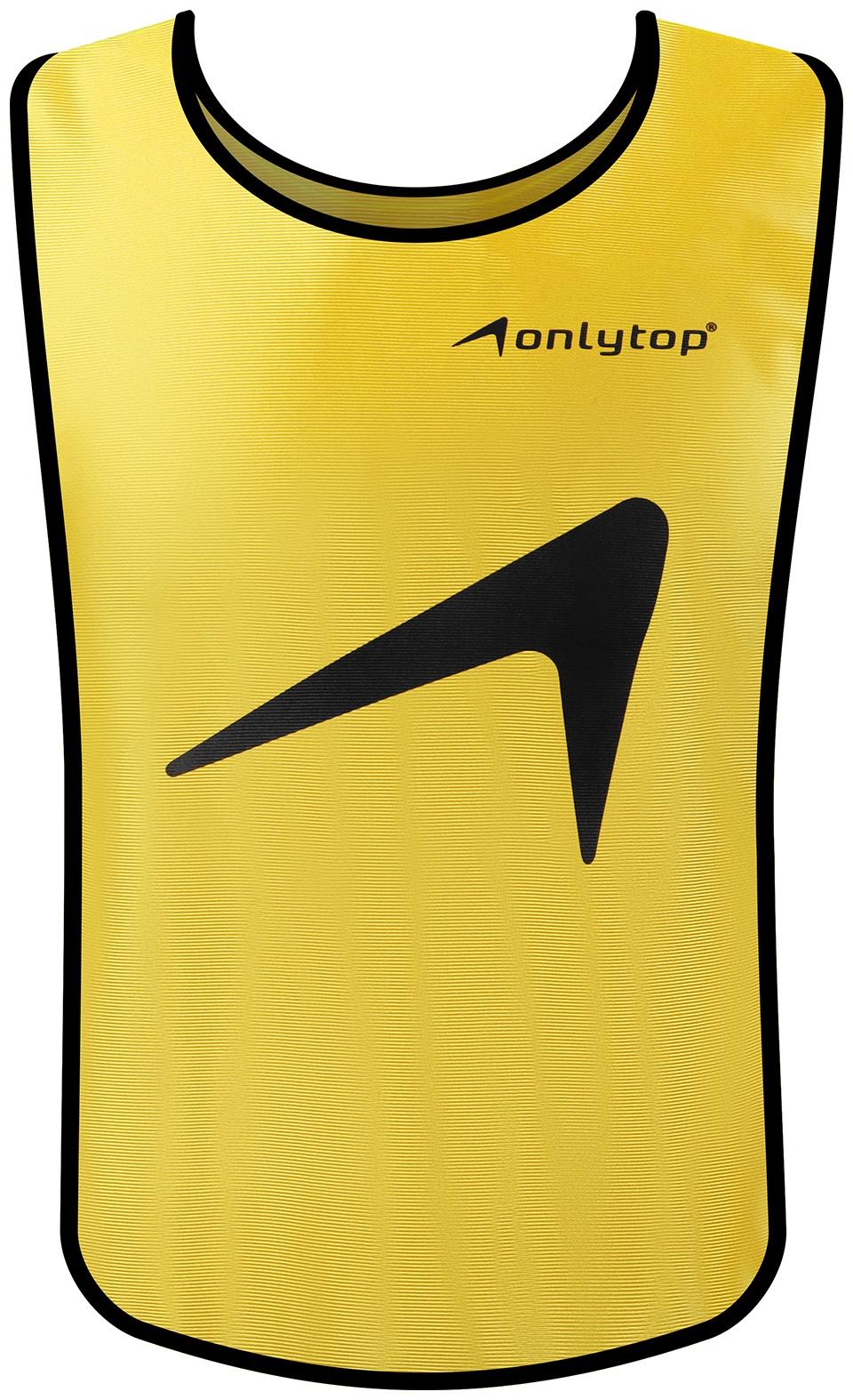 Манишка футбольная на резинке ONLYTOP, р. 50-56, цвет жёлтый