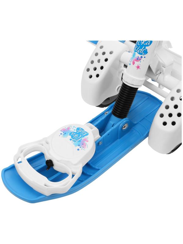 Снегокат с колёсами «Тимка спорт 6 Бабочки», ТС6/БТ, с родительской ручкой, со спинкой и ремнём безопасности