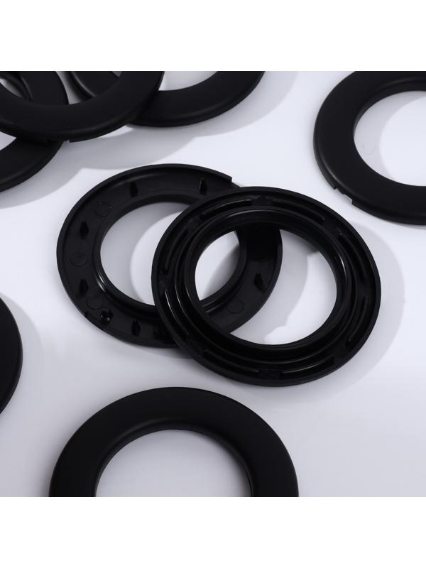 Люверсы для штор, d = 3,5/5,5 см, 10 шт, цвет матовый чёрный