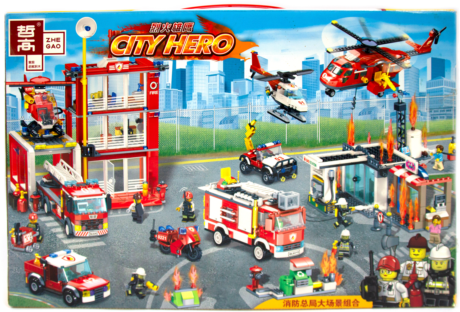 Конструктор Zhe Gao «Пожарный патруль» QL0219 (City Hero) / 370 деталей