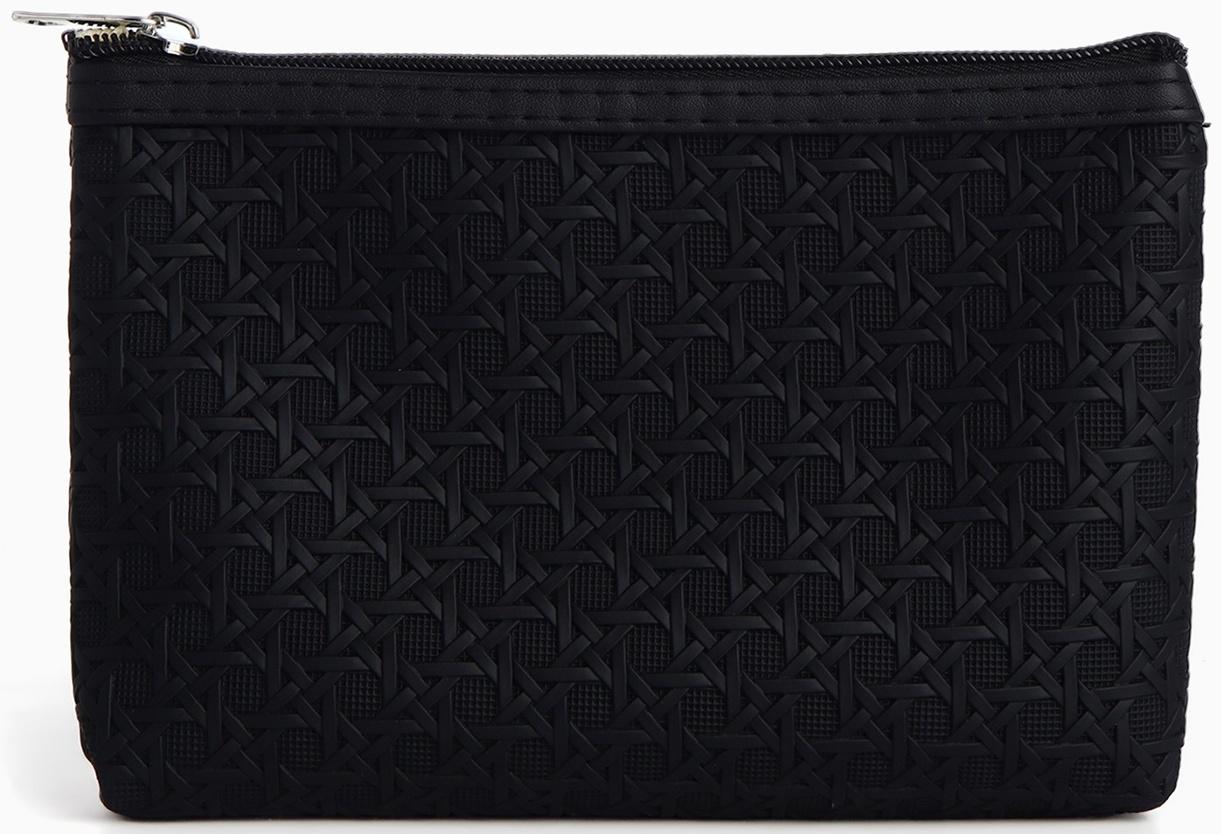 Набор простых косметичек на молниях 2 в 1, чёрный