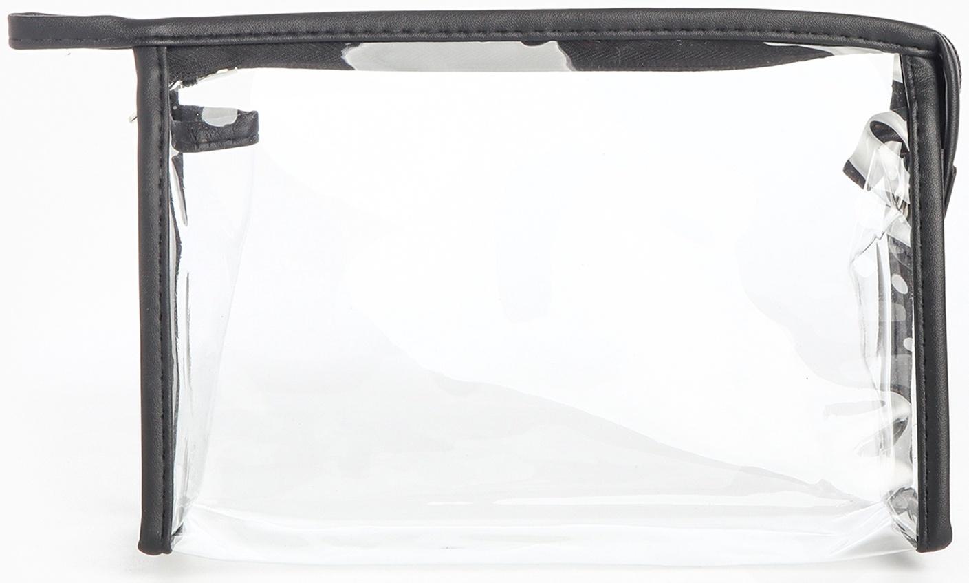 Набор простых косметичек на молниях 2 в 1, чёрный