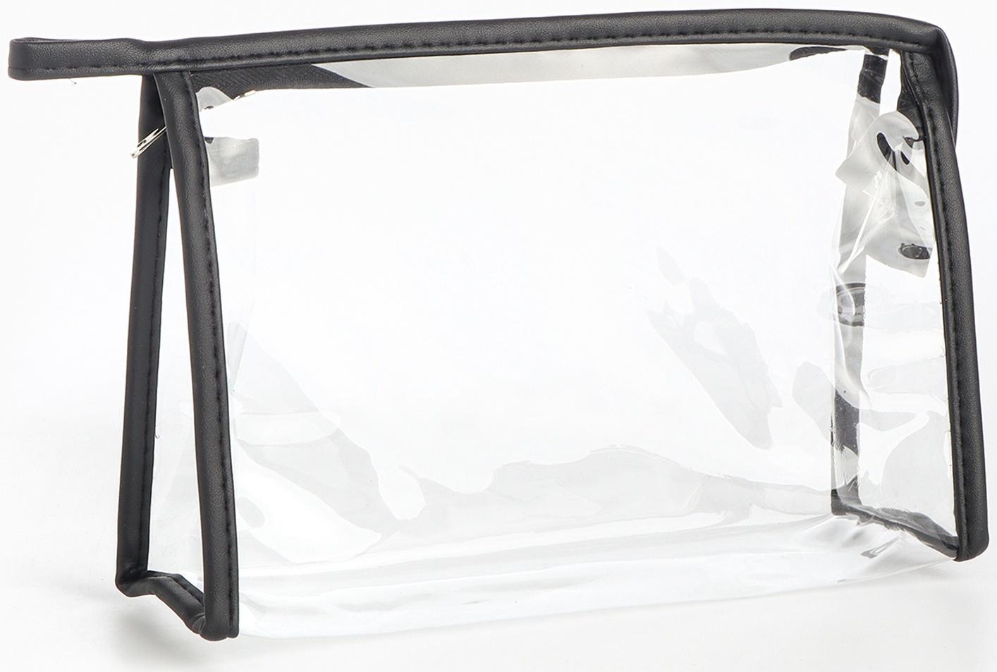 Набор простых косметичек на молниях 2 в 1, чёрный