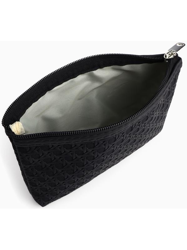 Набор простых косметичек на молниях 2 в 1, чёрный