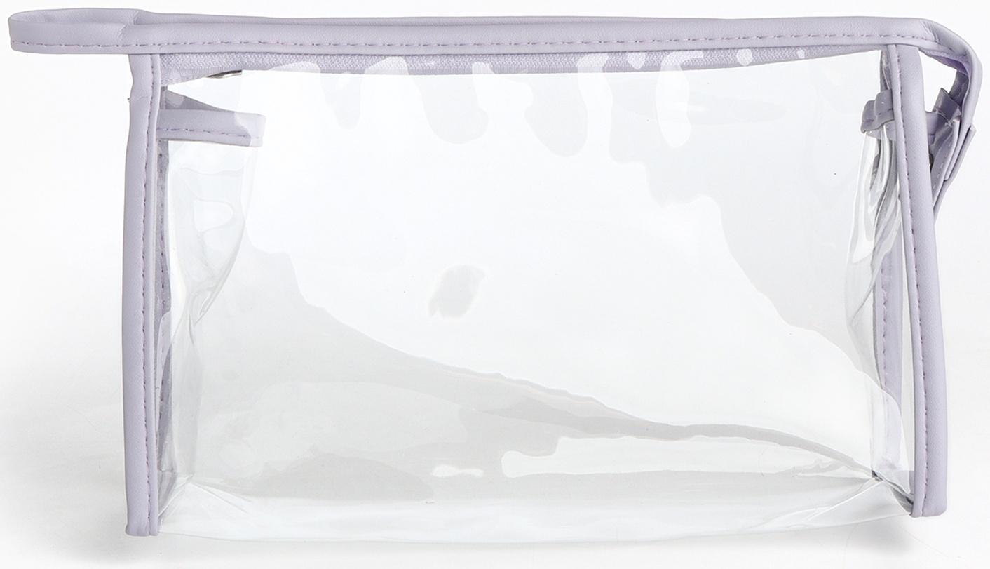 Набор простых косметичек на молниях 2 в 1, сиреневый