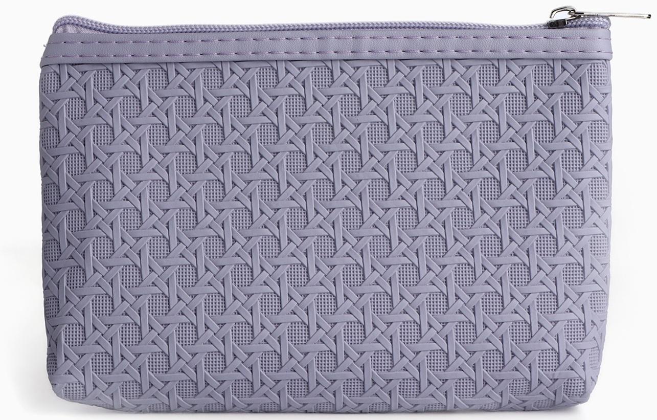 Набор простых косметичек на молниях 2 в 1, сиреневый