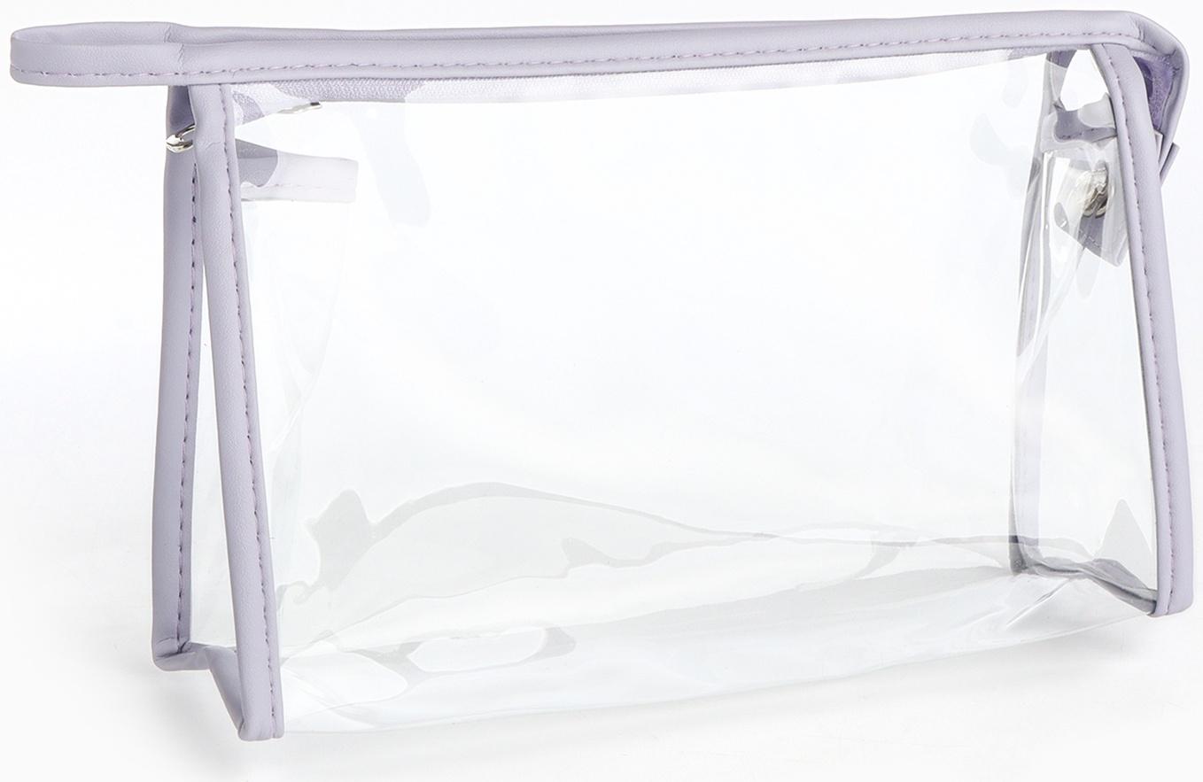 Набор простых косметичек на молниях 2 в 1, сиреневый