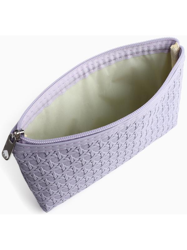 Набор простых косметичек на молниях 2 в 1, сиреневый