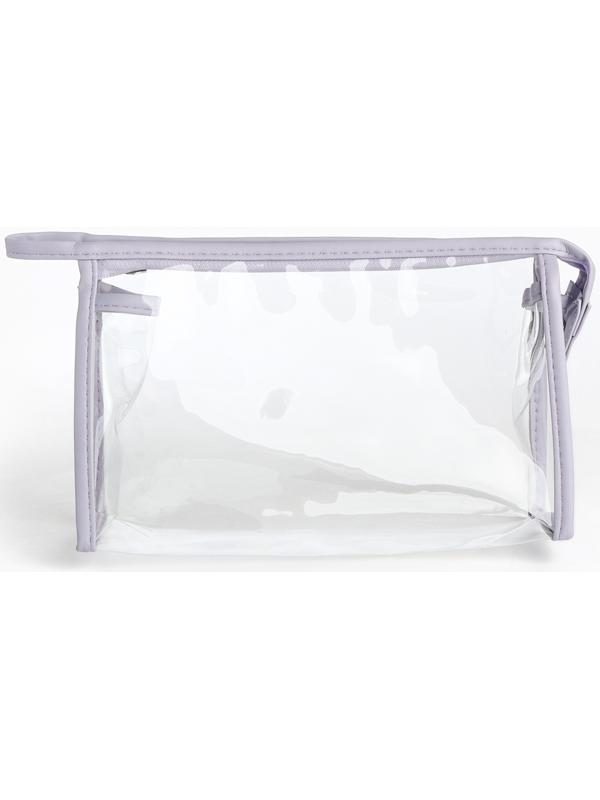 Набор простых косметичек на молниях 2 в 1, сиреневый