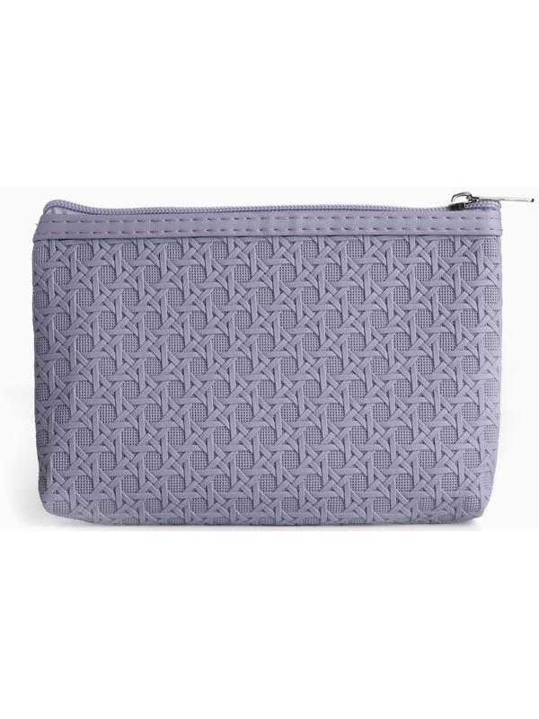 Набор простых косметичек на молниях 2 в 1, сиреневый