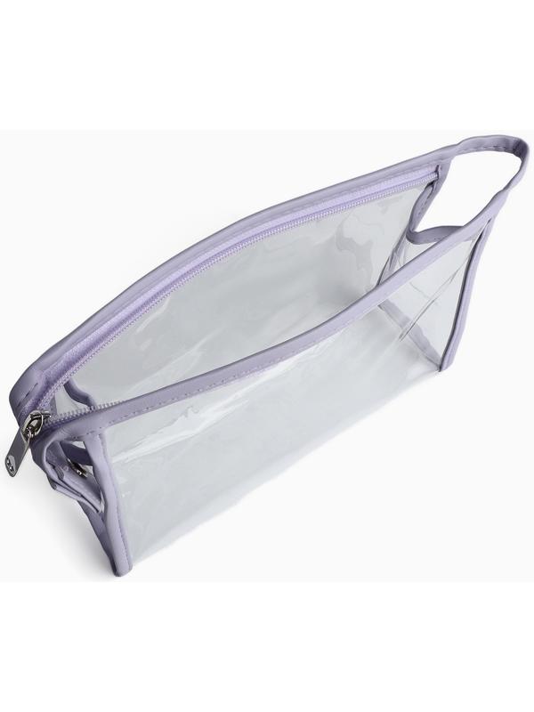 Набор простых косметичек на молниях 2 в 1, сиреневый