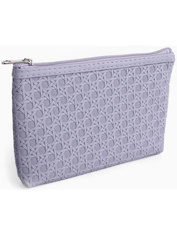Набор простых косметичек на молниях 2 в 1, сиреневый