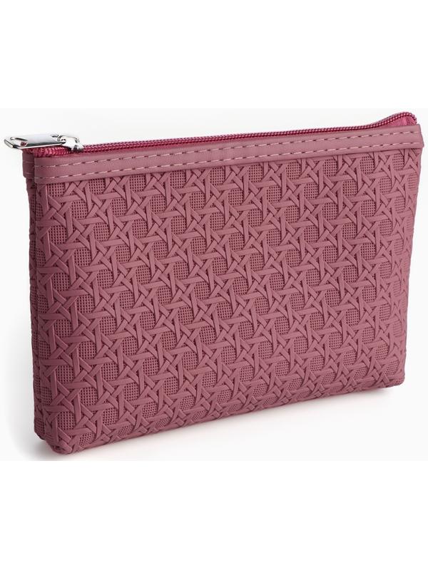 Набор простых косметичек на молниях 2 в 1, пудровый