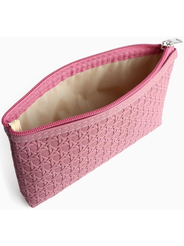 Набор простых косметичек на молниях 2 в 1, пудровый