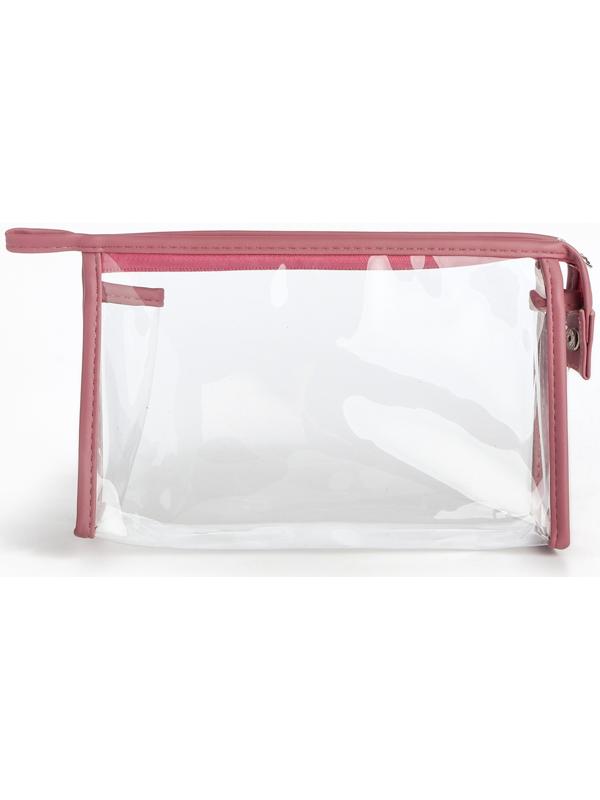 Набор простых косметичек на молниях 2 в 1, пудровый