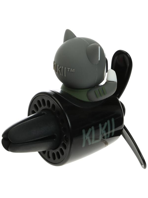 Ароматизатор в воздуховод, Котик пилот, 2 аромата, черно-серый