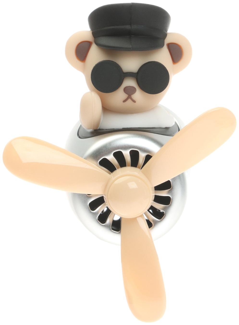 Ароматизатор в воздуховод, Мишка пилот, 2 аромата, бежевый