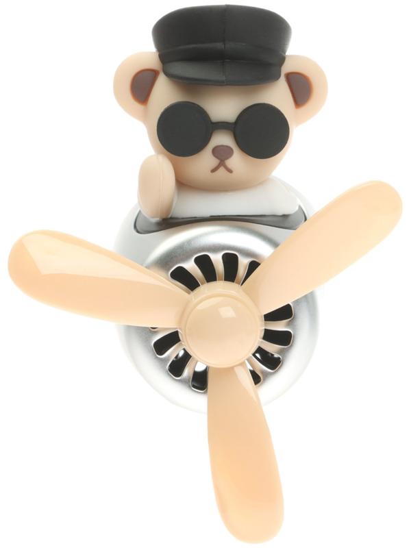 Ароматизатор в воздуховод, Мишка пилот, 2 аромата, бежевый