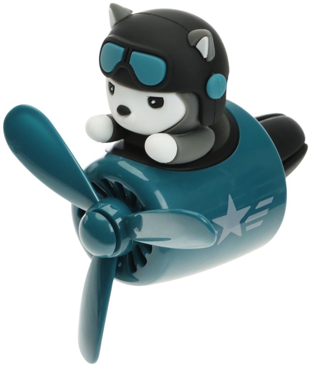 Ароматизатор в воздуховод, Котик пилот, 2 аромата, зеленый, пластик