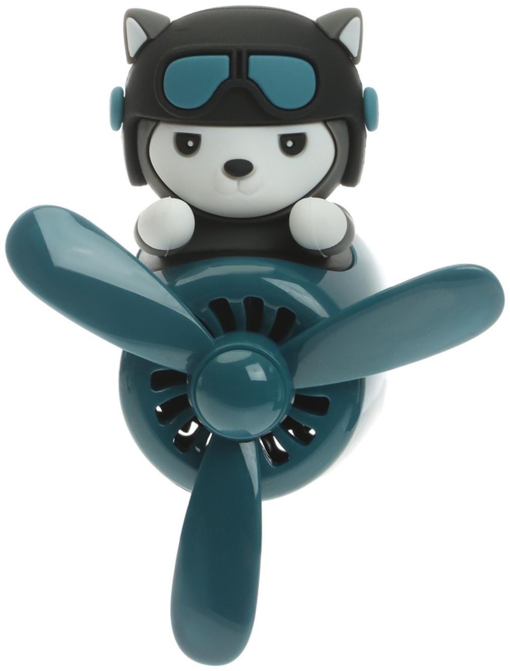 Ароматизатор в воздуховод, Котик пилот, 2 аромата, зеленый, пластик