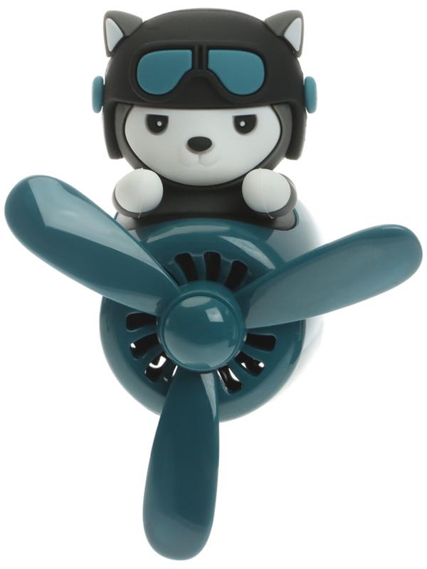 Ароматизатор в воздуховод, Котик пилот, 2 аромата, зеленый, пластик