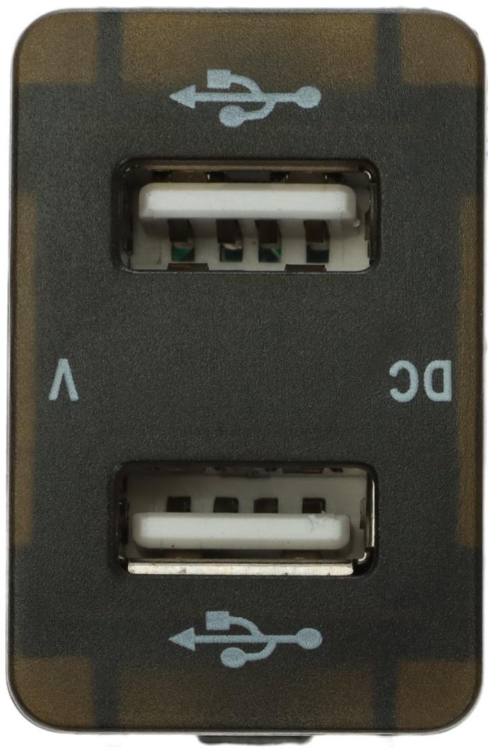 Зарядное устройство, 12-24 В, 2 USB, 4,2 А, вольтметр, черный
