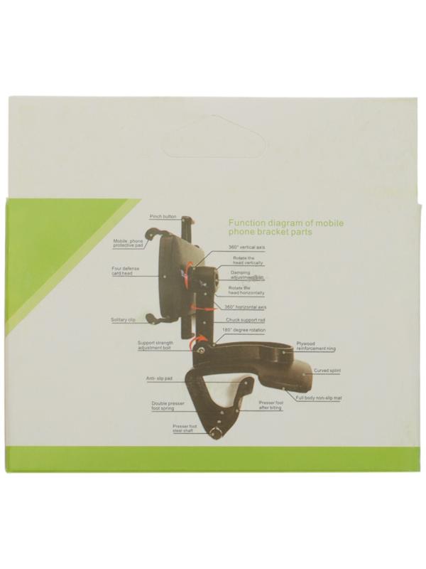 Держатель телефона, раздвижной, 50-90 мм, крепление прищепкой