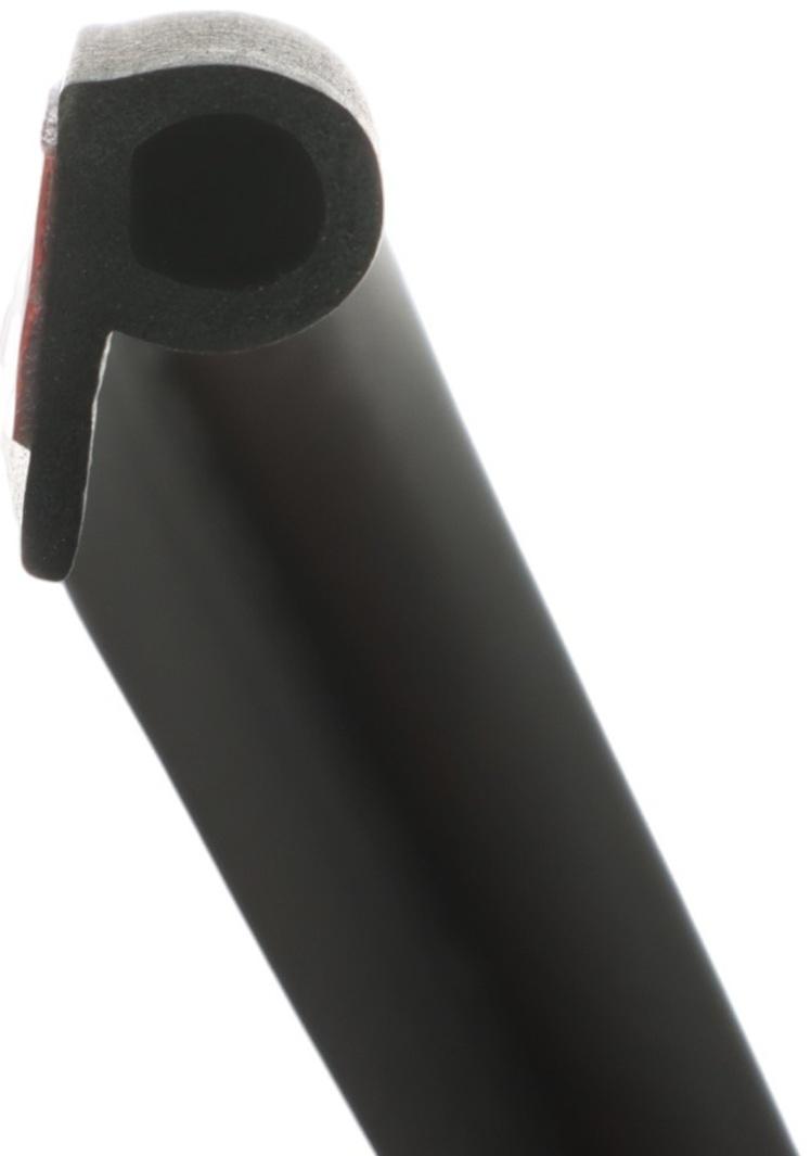 Уплотнитель двери в автомобиль, q-образный, самоклеящийся, 5 м, черный